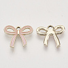 Light Gold Plated Alloy Pendants X-ENAM-T009-40A-2