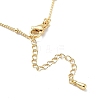 Initial Letter Brass Pendant Necklace NJEW-A015-21G-W-3