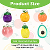 12Pcs 6 Styles Resin Pendants RESI-YW0006-10-3