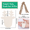3 Sets Wooden Pendant Decorations WOOD-SC0001-86B-2