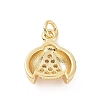 Brass Micro Pave Cubic Zirconia Charms KK-C012-44G-2