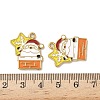 304 Stainless Steel Enamel Pendants STAS-L300-012G-04-3