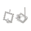 Brass Clear Cubic Zirconia Stud Earrings EJEW-Q014-03P-2