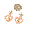 Glass Seed Beads Dangle Stud Earrings EJEW-MZ00396-02-4