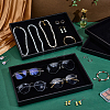 Wood Covered with PU Leather Jewelry Display Trays for Earrings Rings Bracelets Necklaces ODIS-WH0043-223-4