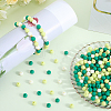 500Pcs Rubberized Style Imitated Silicone Acrylic Beads MACR-SP0001-07E-4