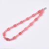 Natural Rhodochrosite Beaded Necklaces NJEW-S392-27-2