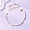 Brass Paperclip Chains Bracelets BJEW-JB13492-1