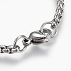 304 Stainless Steel Box chain Necklaces NJEW-F242-13P-C-3