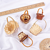 Fingerinspire 8Pcs 4 Style Mini Rattan Bamboo Baskets DJEW-FG0001-18-5