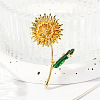 Sunflower Alloy Enamel Brooches PW-WGD7A43-01-3