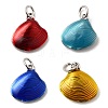 Brass Enamel Shell Charms KK-A268-08P-1
