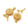 Brass Micro Pave Cubic Zirconia Pendants KK-E108-39G-2