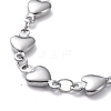 304 Stainless Steel Heart Link Chain Bracelets BJEW-JB05615-2
