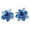 Plastic Glitter Artificial Flower LS-HJEW-R124-02-1
