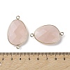 Natural Rose Quartz Connector Charms G-C110-02D-KCG-2