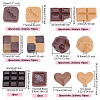 Olycraft 96Pcs 12 Styles Chocolate Opaque Resin Decoden Cabochons RESI-OC0001-52-2