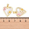 Brass Enamel Pendants KK-S526-52G-3
