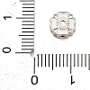 Flower Brass Enamel Bead Rhinestone Settings KK-H527-01P-02-3