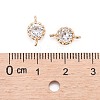 Flower Brass Micro Pave Cubic Zirconia Links Connectors X-ZIRC-L054-09KCG-NR-4