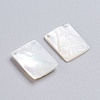 Natural White Shell Mother of Pearl Shell Pendants SSHEL-I024-09-3