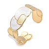 Women's 304 Stainless Steel Cuff Bangles BJEW-F542-01G-01-4