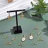 6 Pairs Brass Clear Cubic Zirconia Earring Hooks KK-BBC0027-54-4
