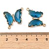 Brass Pave Faceted Glass Connector Charms FIND-Z020-04N-3