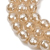 Electroplated Natural Agate Beads Strands G-B191-A07-6mm-07-3