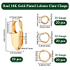Brass Lobster Claw Clasps KK-BBC0023-50D-2