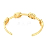 Rack Plating Brass Cubic Zirconia Rectangle Beaded Open Cuff Bangle EJEW-K245-53G-3