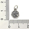 925 Sterling Silver Flower Charms with Jump Rings and 925 Stamp STER-M021-02AS-02-3