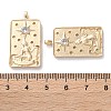 Brass Micro Pave Cubic Zirconia Pendants KK-C079-05G-3