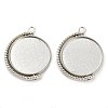 Zinc Alloy Pendant Cabochon Settings X-FIND-NH0001-13B-P-1