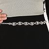 Alloy Crystal Rhinestone Horse Eye Link Waist Belly Chains for Women FS-WGBDEF7-01-3