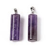 Natural Amethyst Pendants G-E135-02P-06-2