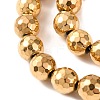 Electroplated Synthetic Non-magnetic Hematite Beads Strands G-H027-B01-05-4