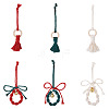 2 Sets 2 Style Christmas Theme Cotton Weave Pendant Decorations Sets HJEW-CF0001-11-1
