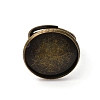 Brass Adjustable Ring Blank Base Cabochon Setting Components X-KK-O003-05AB-NF-3