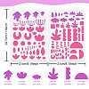 2Pcs 2 Style PET Plastic Earring Handwork Template DIY-WH0571-005-2