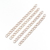 Ion Plating(IP) 304 Stainless Steel Curb Chains Extender STAS-WH0032-02A-RG-1