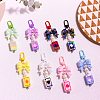 24Pcs 3 Colors UV Plating Rainbow Iridescent Acrylic Enamel Beads SACR-PA0001-02A-4
