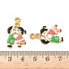 304 Stainless Steel Enamel Pendants STAS-I346-16G-02-3