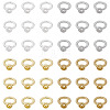 40Pcs 4 Colors Brass Ring Charm Connectors KK-TA0008-48-2
