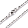 Non-Tarnish Unisex 304 Stainless Steel Rope Chain Necklaces X-STAS-D0002-33P-3