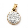 Polymer Clay Rhinestone Pendant STAS-P314-04G-1