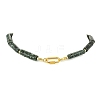 Natural Seraphinite Column Beaded Necklaces for Women NJEW-JN06228-2