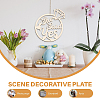 Creative Natural Wooden Wall Hanging Decoration WOOD-WH0039-009-3