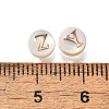 26Pcs 26 Styles Natural White Shell Disc Beads with Brass Slices BSHE-Z008-10-4