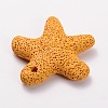 Synthetic Lava Rock Big Starfish/Sea Stars Pendants G-O025-05C-2